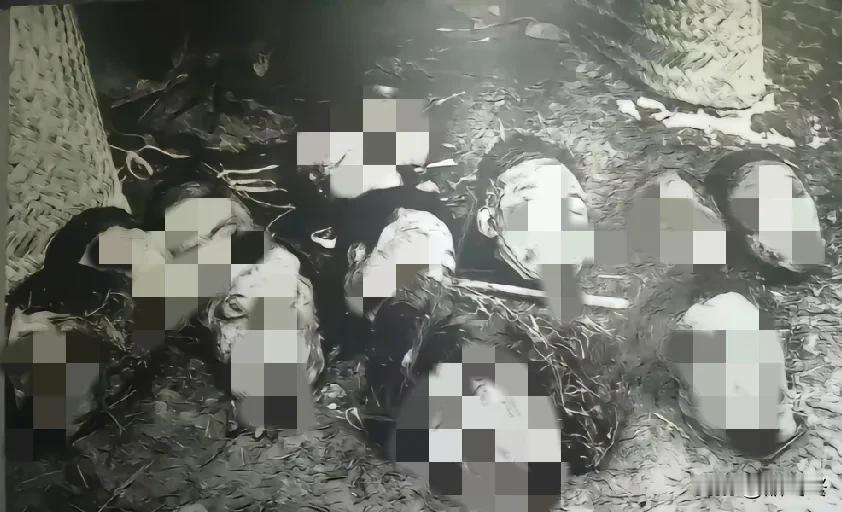 这是在东北抗日的战士，被日本鬼子杀害后，他们头颅被鬼子割下。

先烈们用生命捍卫