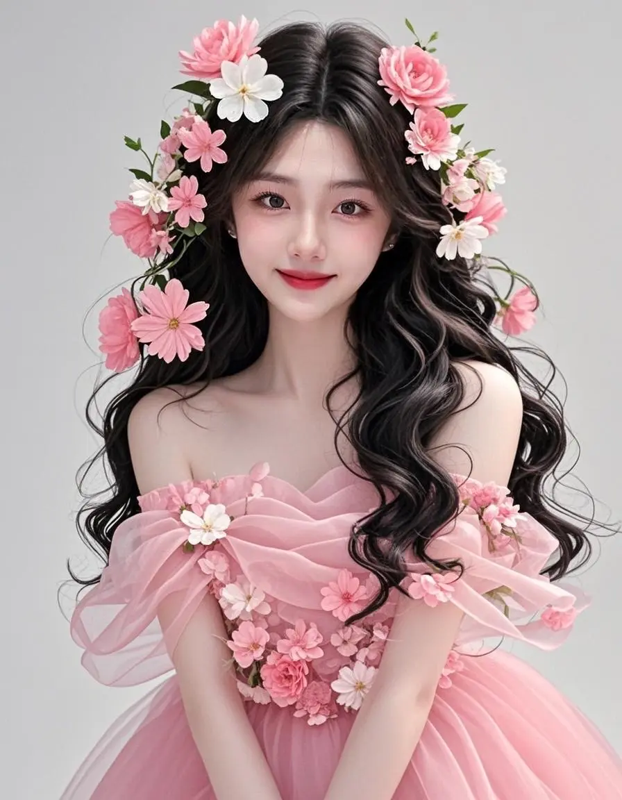 粉花少女