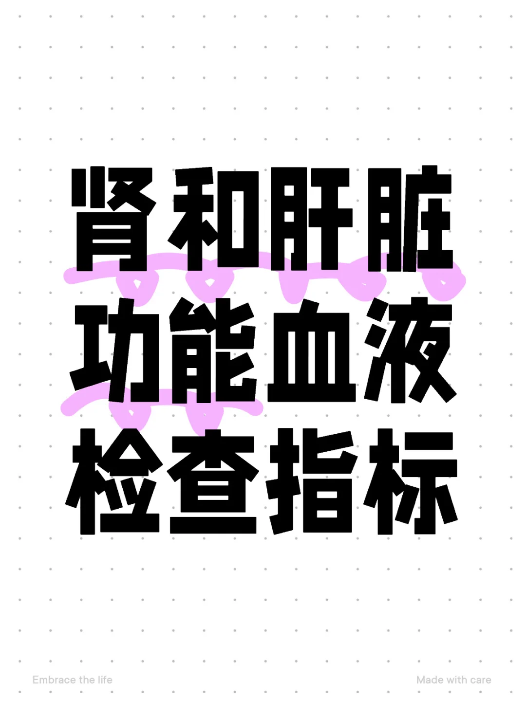 肾和肝脏功能血液检查指标