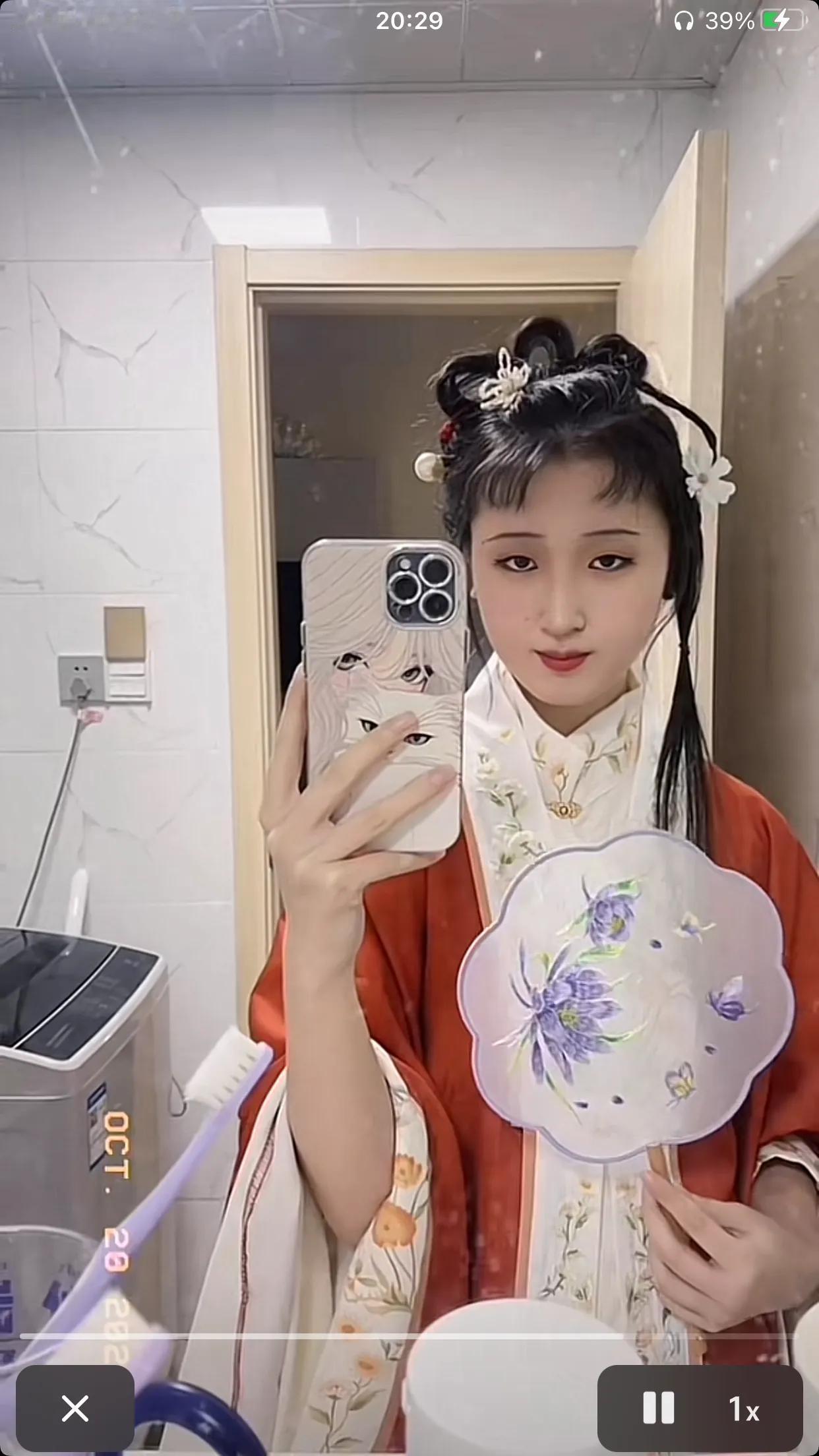 模仿秀，化妆前后的林黛玉