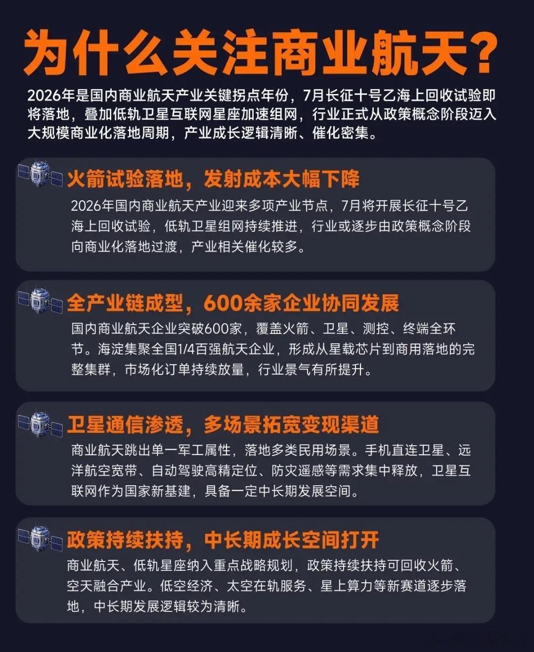 商业航天: 最有可能成为接力光通信高速发展的板块之一！原因简析:刷到长征十号乙 