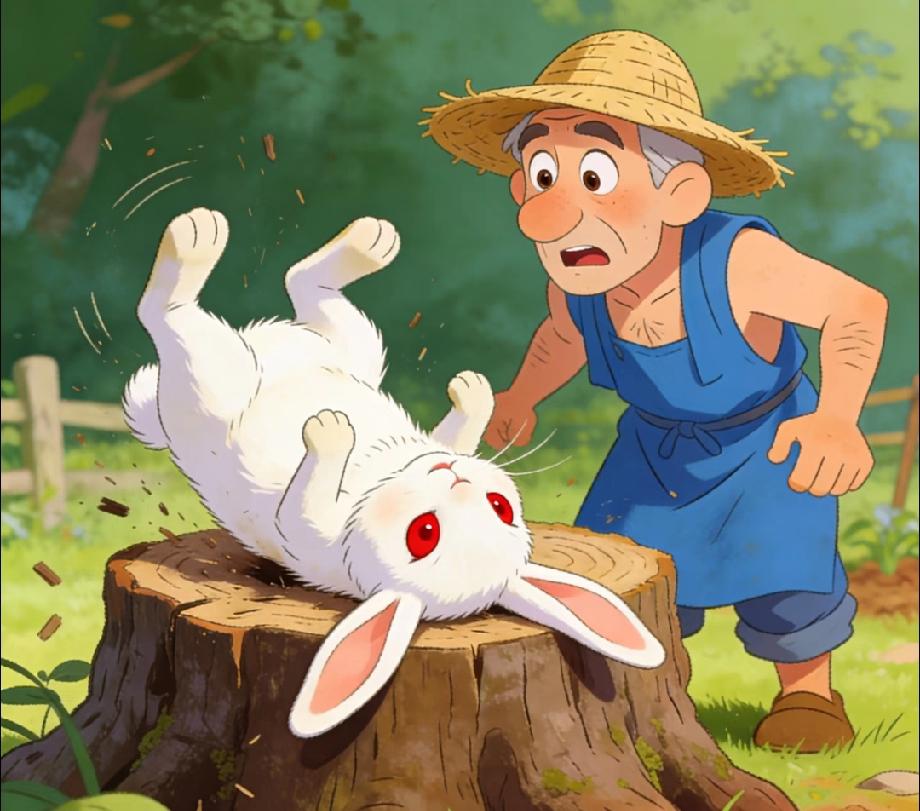 兔子撞树桩！这张图里的成语，90%的人从小就听过，你还记得吗？