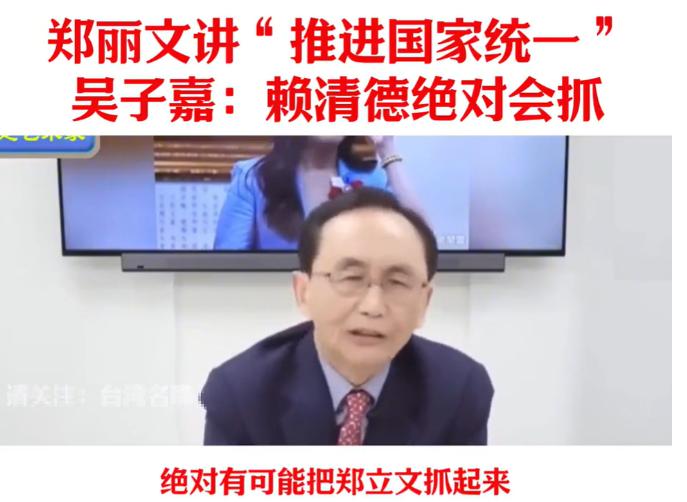 台湾吴子嘉说赖清德一定会抓郑丽文，因为郑丽文说推进国家统一。纯粹胡说八道。给赖清