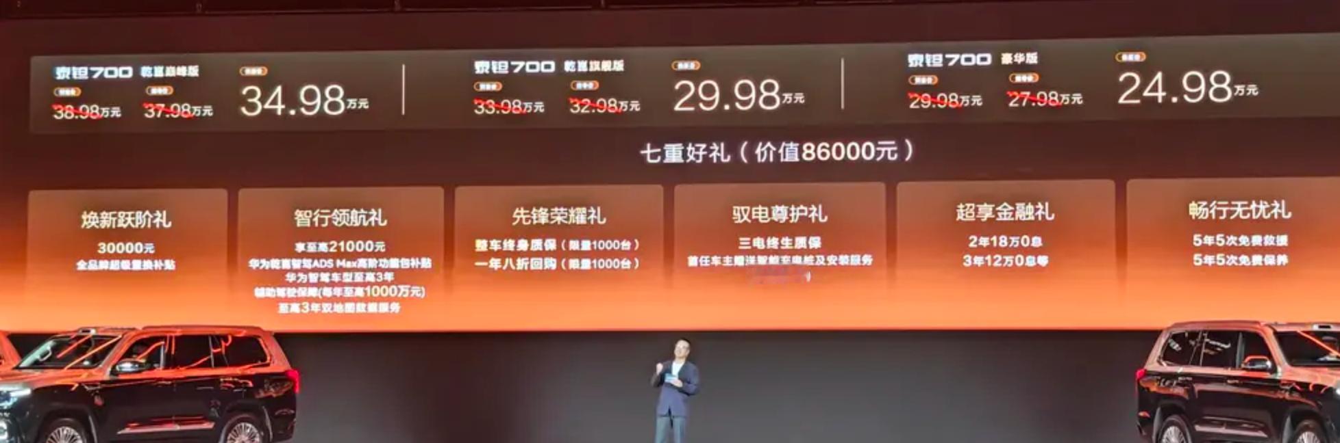 今天 泰钽700 上市，正式价格比预售时低了4-5万泰钽700整体接近BJ60，