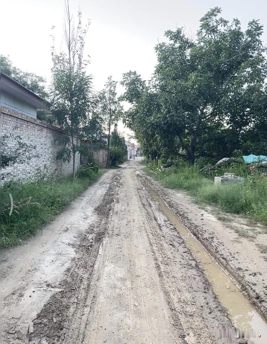 你们的家乡村路还有泥巴路的吗?

回老家才发现，村里还有半截泥巴路。遇上阴雨天出