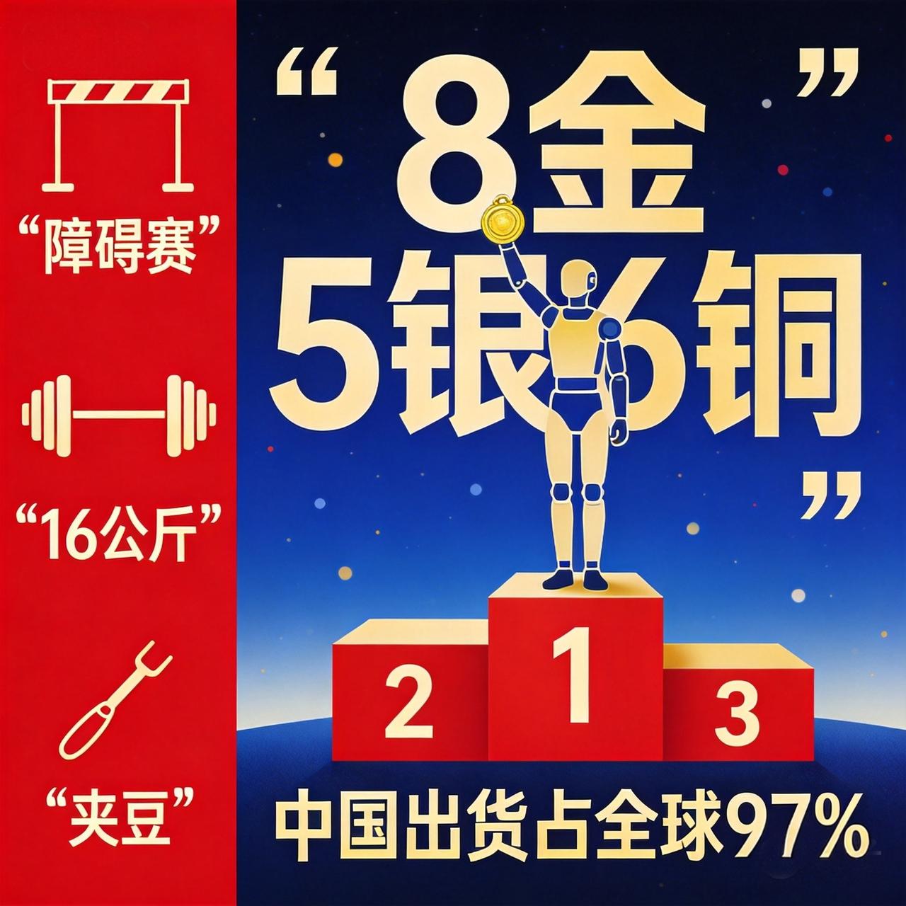 机器人运动会第三日：智元狂揽8金5银6铜成最大赢家，机器人举16公斤、用镊子夹豆