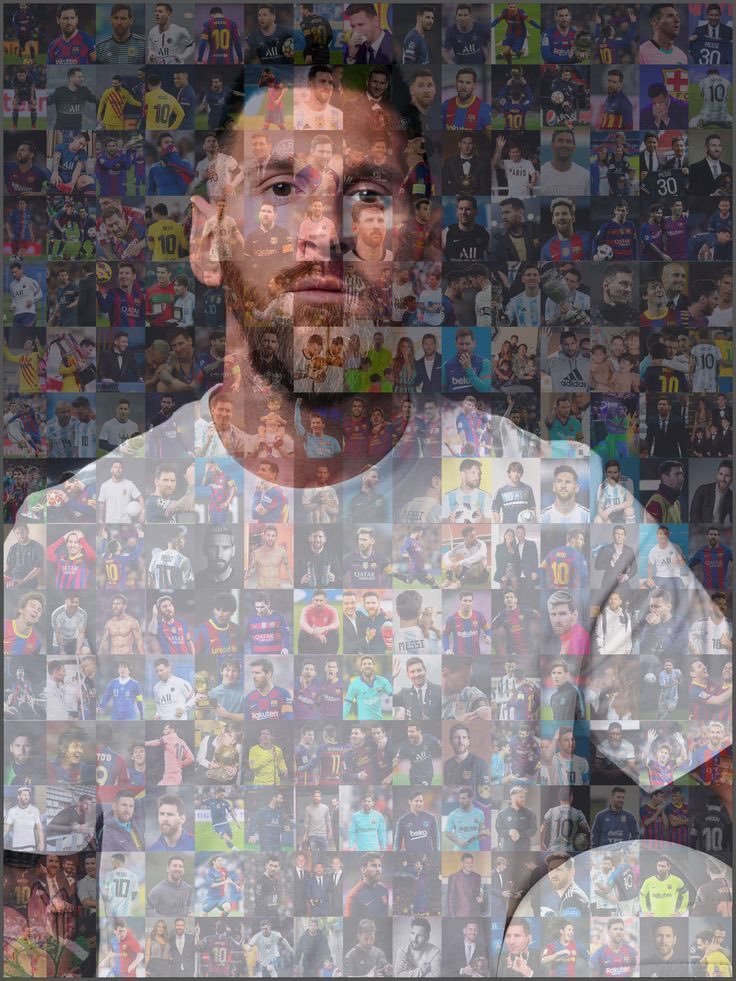 梅西  梅西生涯重要瞬间组成的神图，放大看，找找你的心动照片吧！足坛历史第一人梅