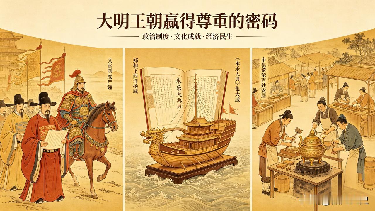 大明王朝为什么会赢得人们的尊重?
大明王朝受人敬重，并不是因为它完美无缺，而是骨