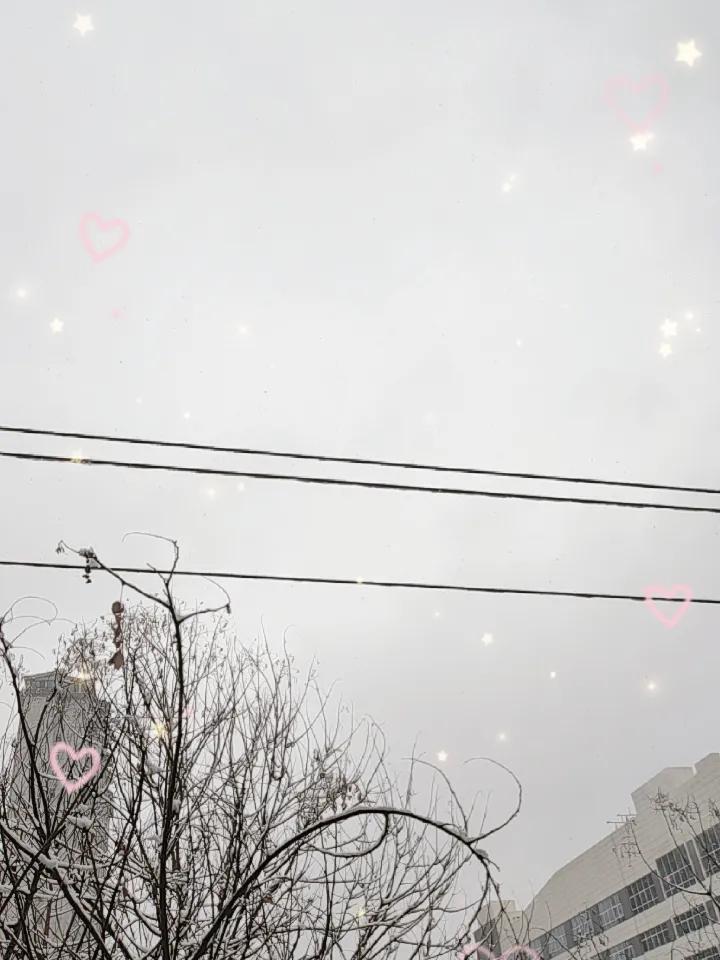 晒图笔记大赛天空下雪