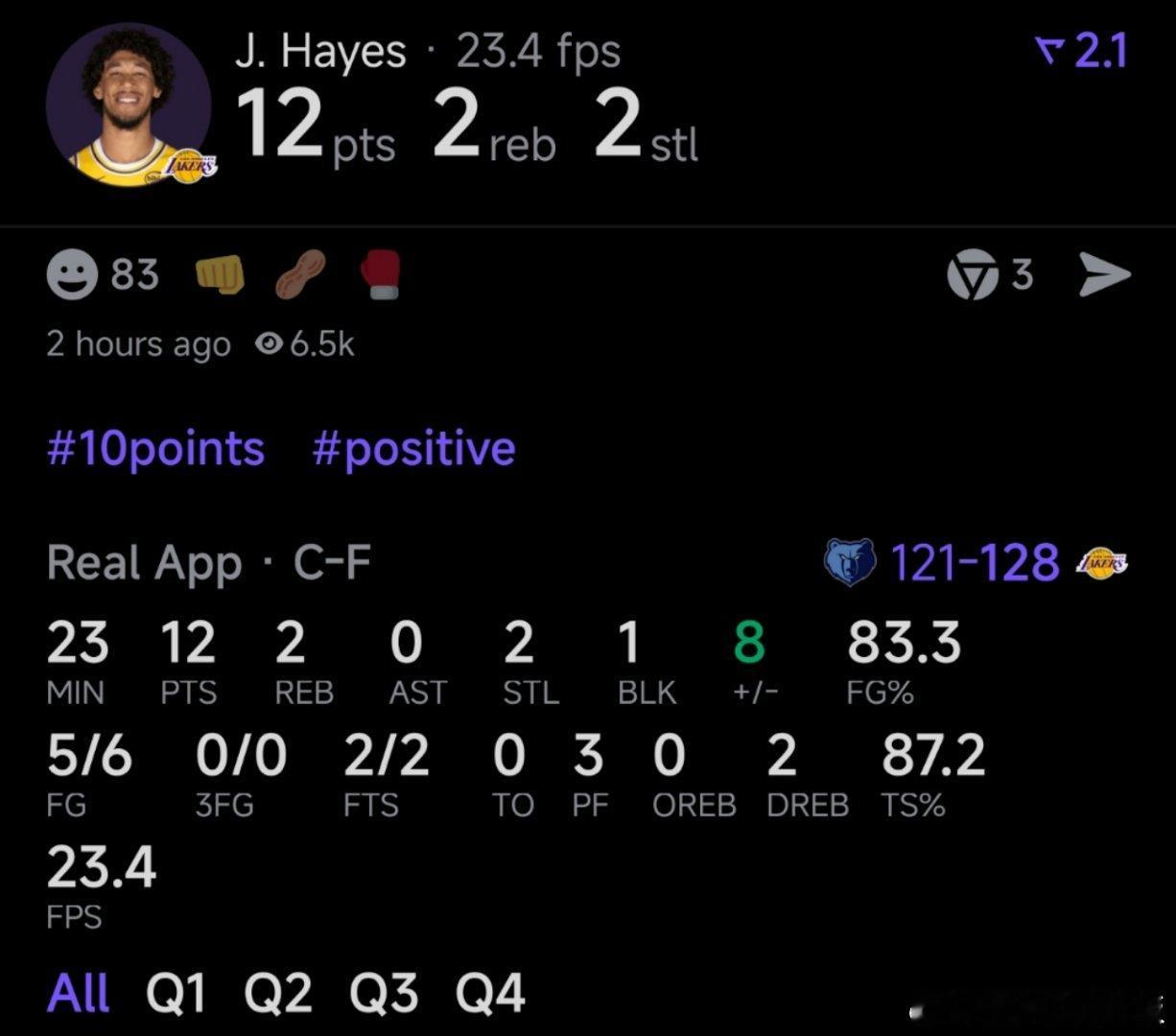 末节被弃用！艾顿本场仅4分6板，投篮4中2。关键时刻，雷迪克选择让海斯留在场上，