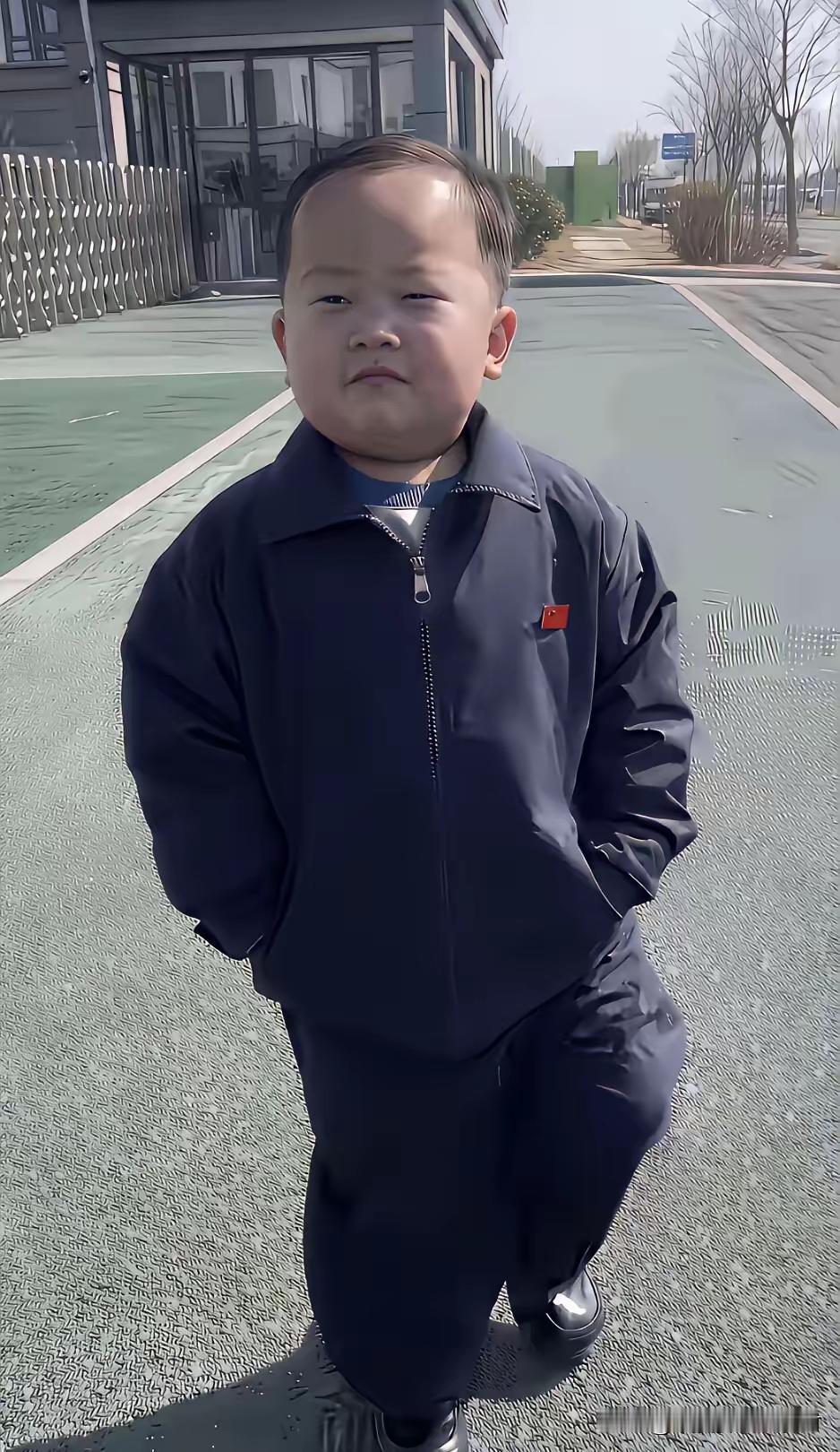 让用四字成语来形容这小孩儿，我想到的是：往好了说，意气风发，踌躇满志。往坏了说，