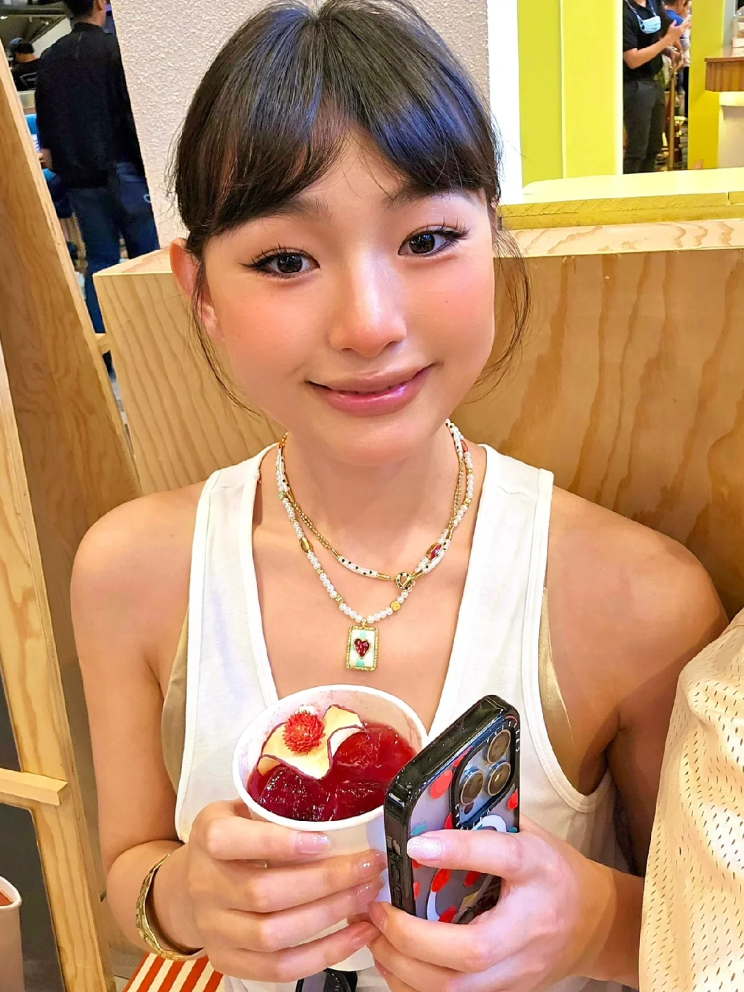 喝到漂亮水啦🍒