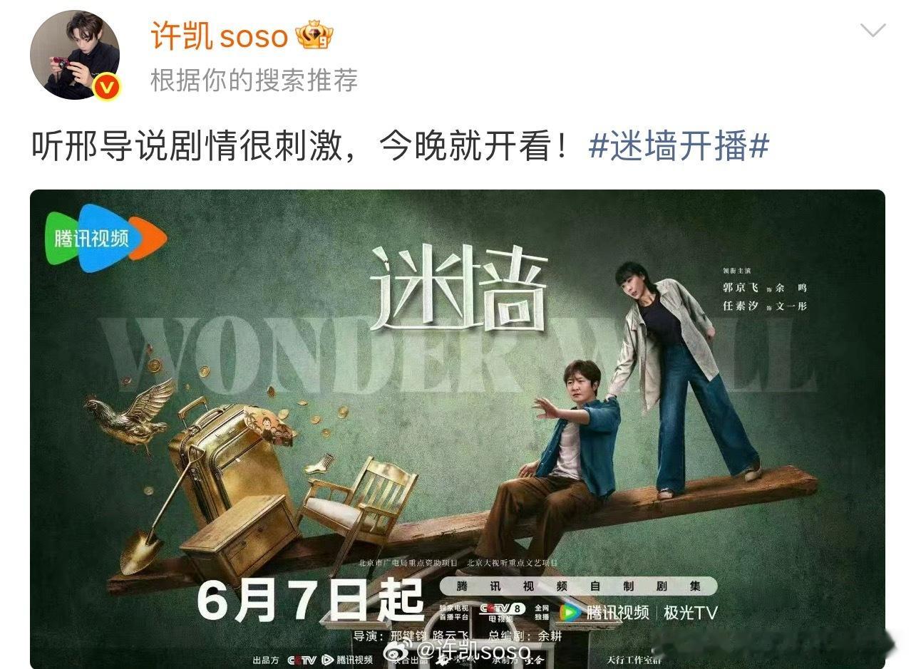 哇哇哇，安利委员许凯到位啦，我超想看的是俞瞳！！！