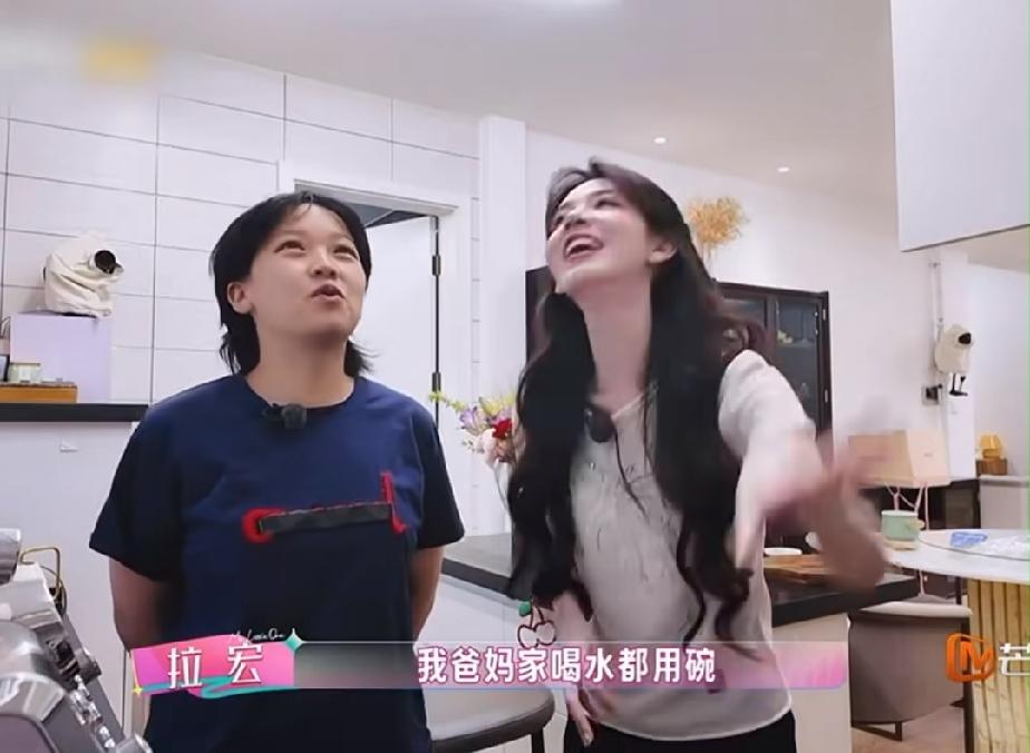 拉宏去陈瑶家参观，陈瑶家好整洁，什么东西都规范收纳，连杯子都分类，有红酒杯，开水