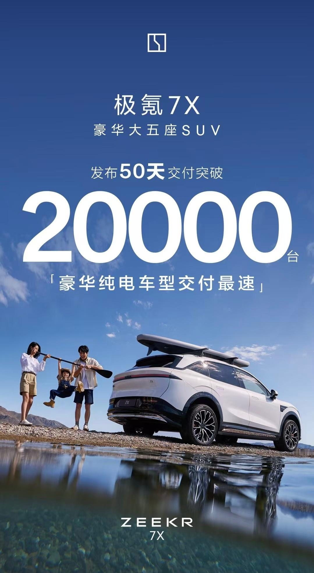 极氪7X 上市50天交付2万台这速度和效率可以的我在路上就见过不少了我们小区还有