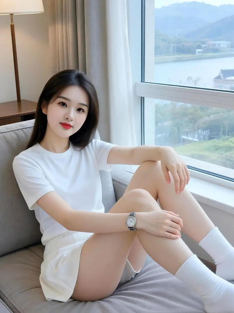 AI窗边休憩照 ai创作