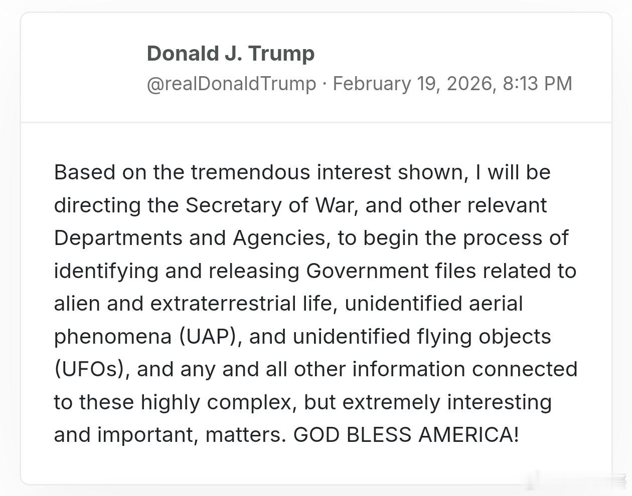 川宝又说要解密外星人和不明飞行物档案了。伊朗，危
