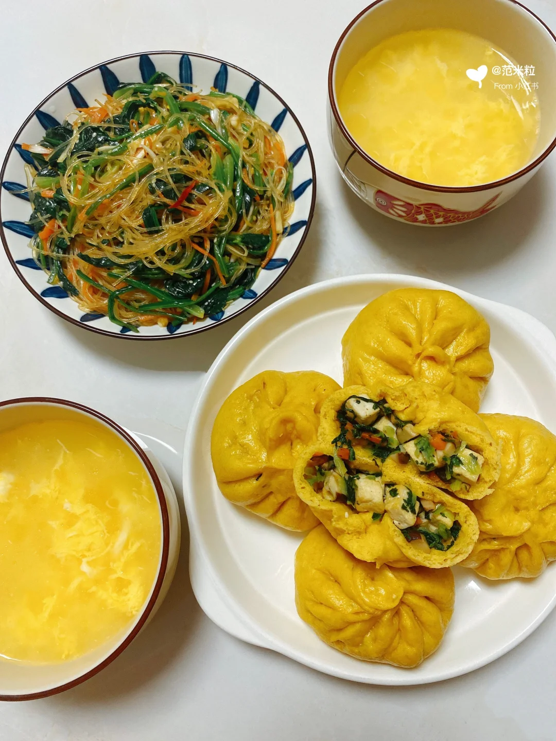 二人食｜和小朋友的家常晚餐 香菇青菜南瓜包