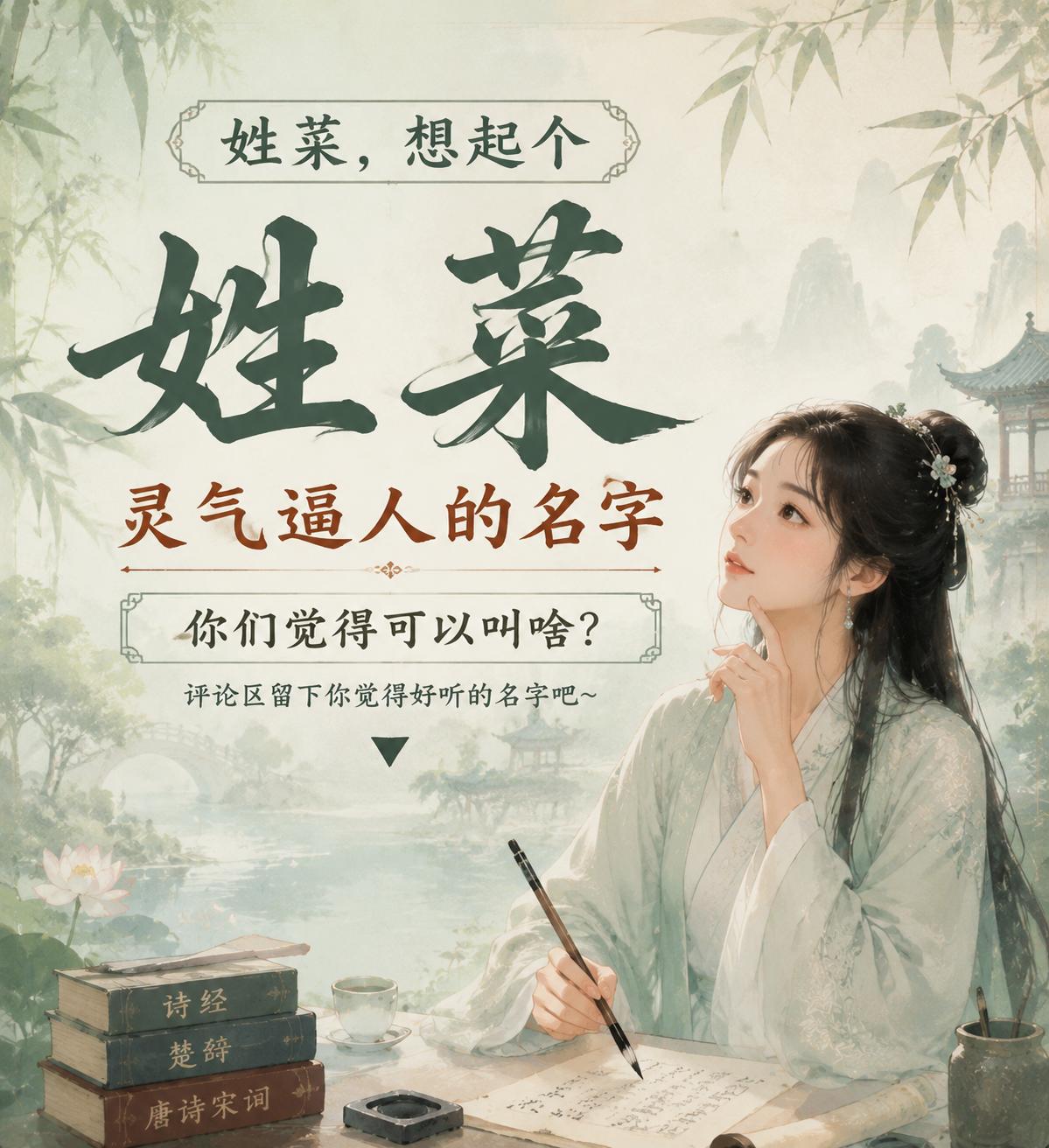 姓菜，想起个灵气逼人的名字，你们觉得可以叫啥？