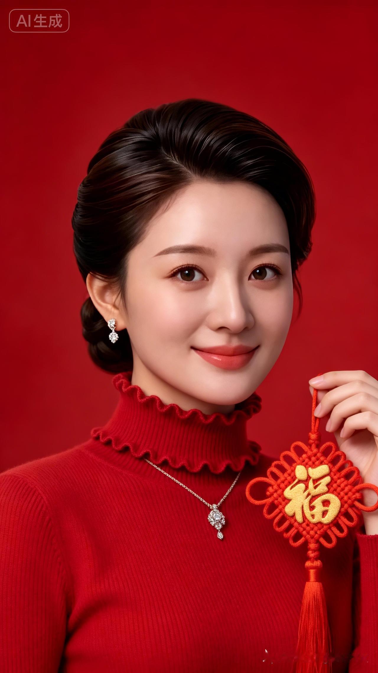 新年福气满满，红衣红福，福气满满！🎉💖