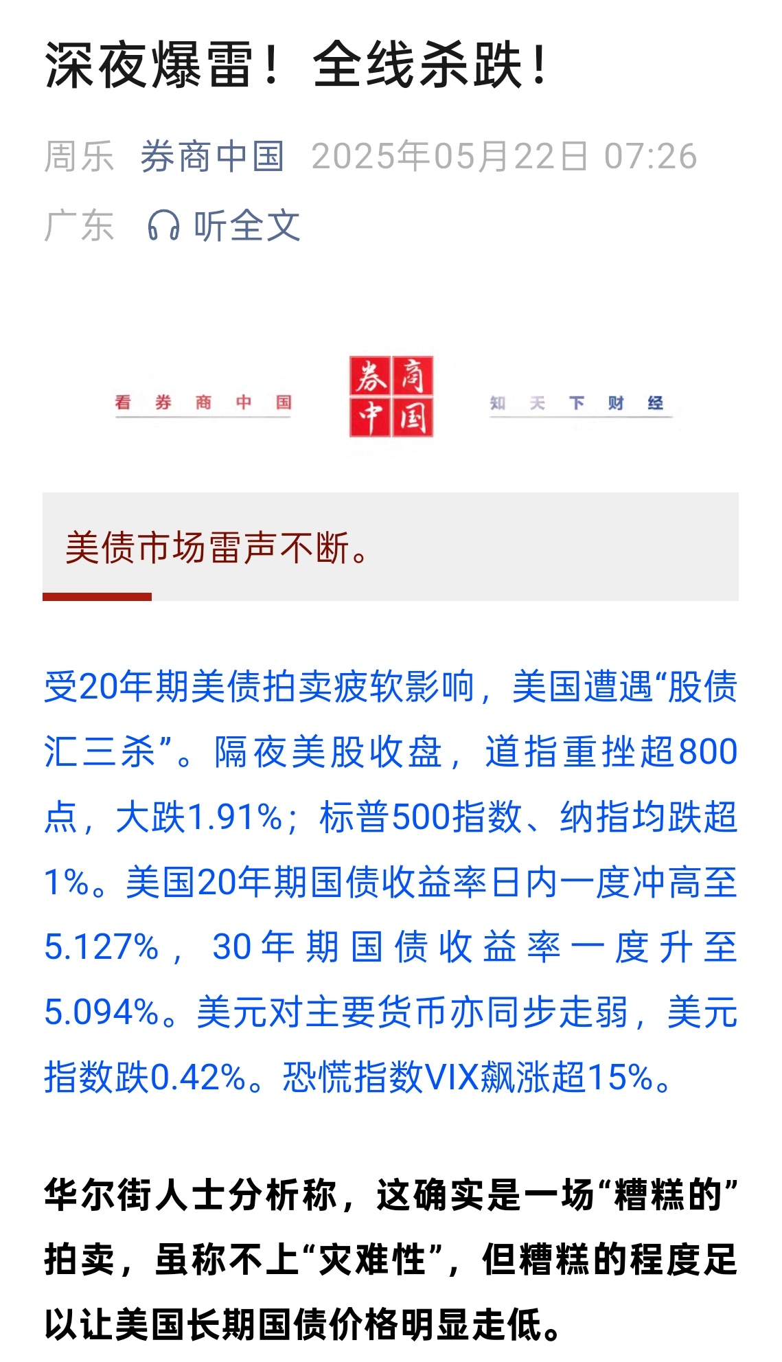 昨天睡前还看着挺坚挺的。果然房间里的灰犀牛还是在 ​​​