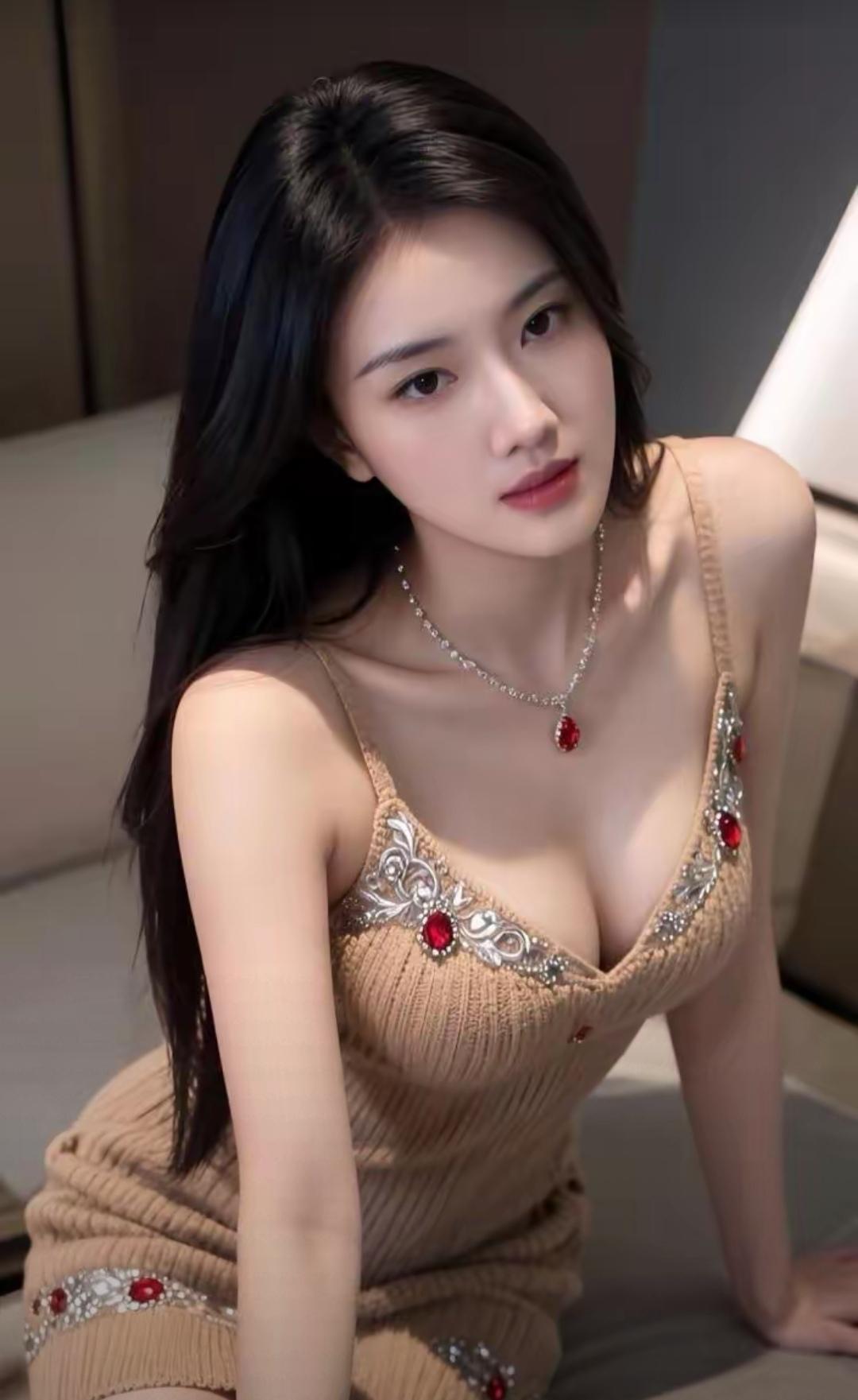 优雅气质，红宝石项链点缀，尽显奢华魅力。