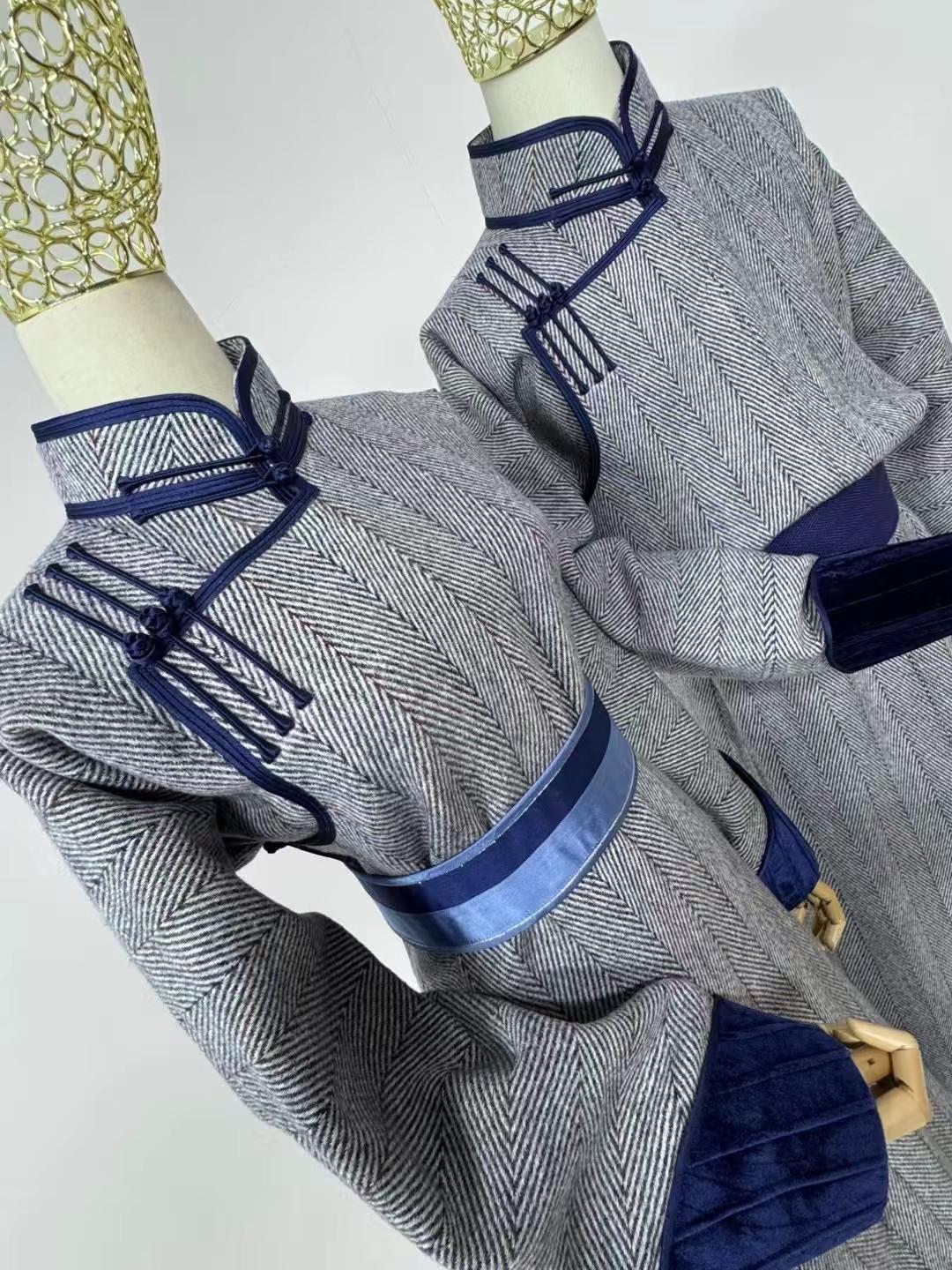 蒙古袍定制 蒙古族婚礼服定制 高级蒙古袍