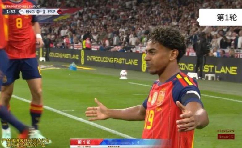 英格兰0-1西班牙！亚马尔破门，格伊送大礼