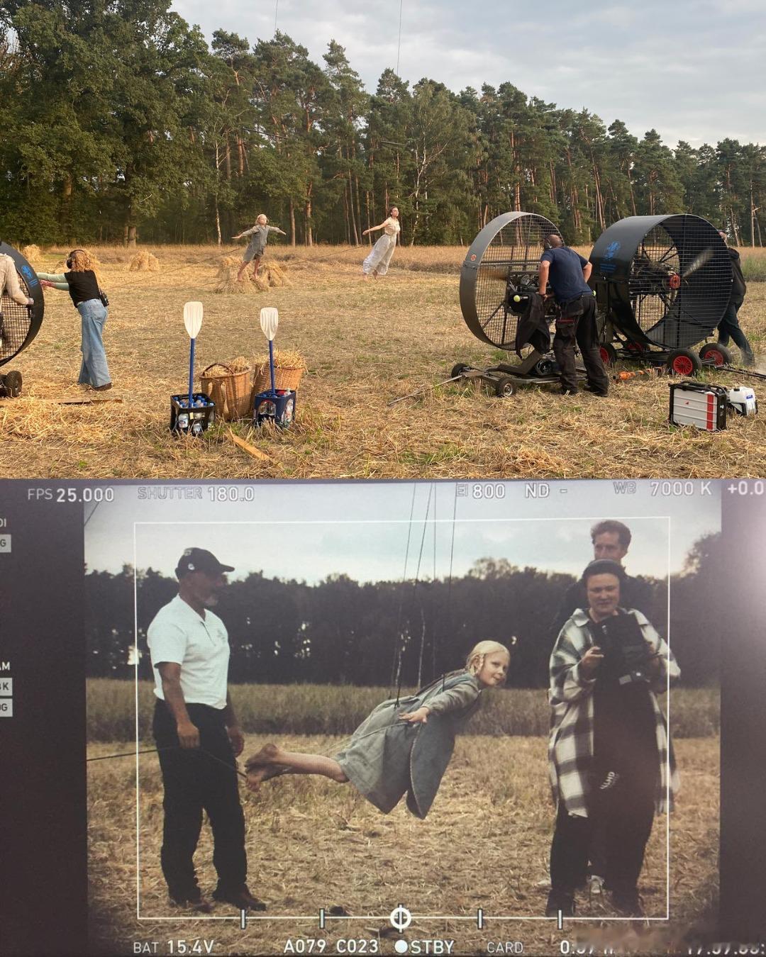 一组《望向太阳》的幕后照 