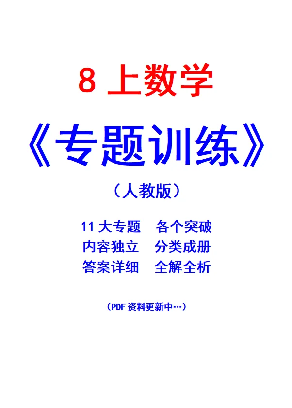 8年级数学上册《专题训练》