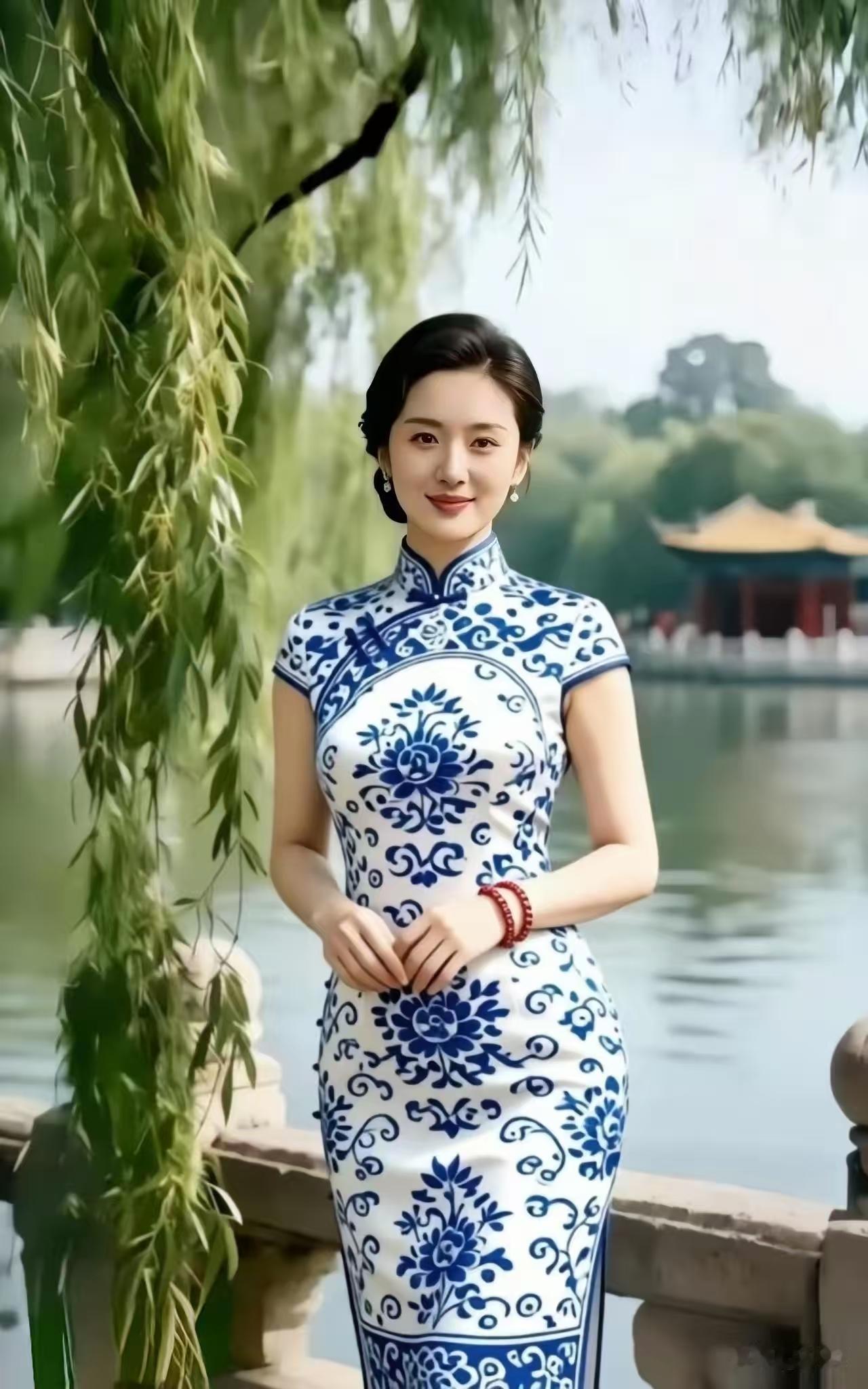 塞鸿秋·芳洲碧玉
谁家玉影临芳洲，
梨涡浅敛横波秀。
蝶萦花底娇羞逗，
风牵弱柳