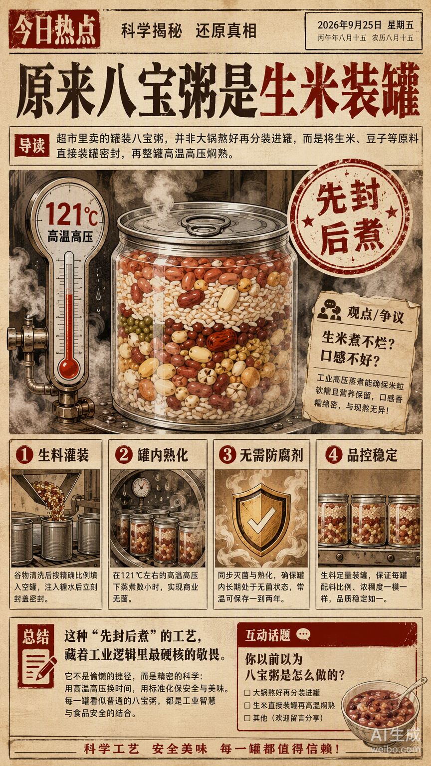 吃了这么多年八宝粥，你可能一直误会了。超市里那些能常温存放一两年的罐装八宝粥，并