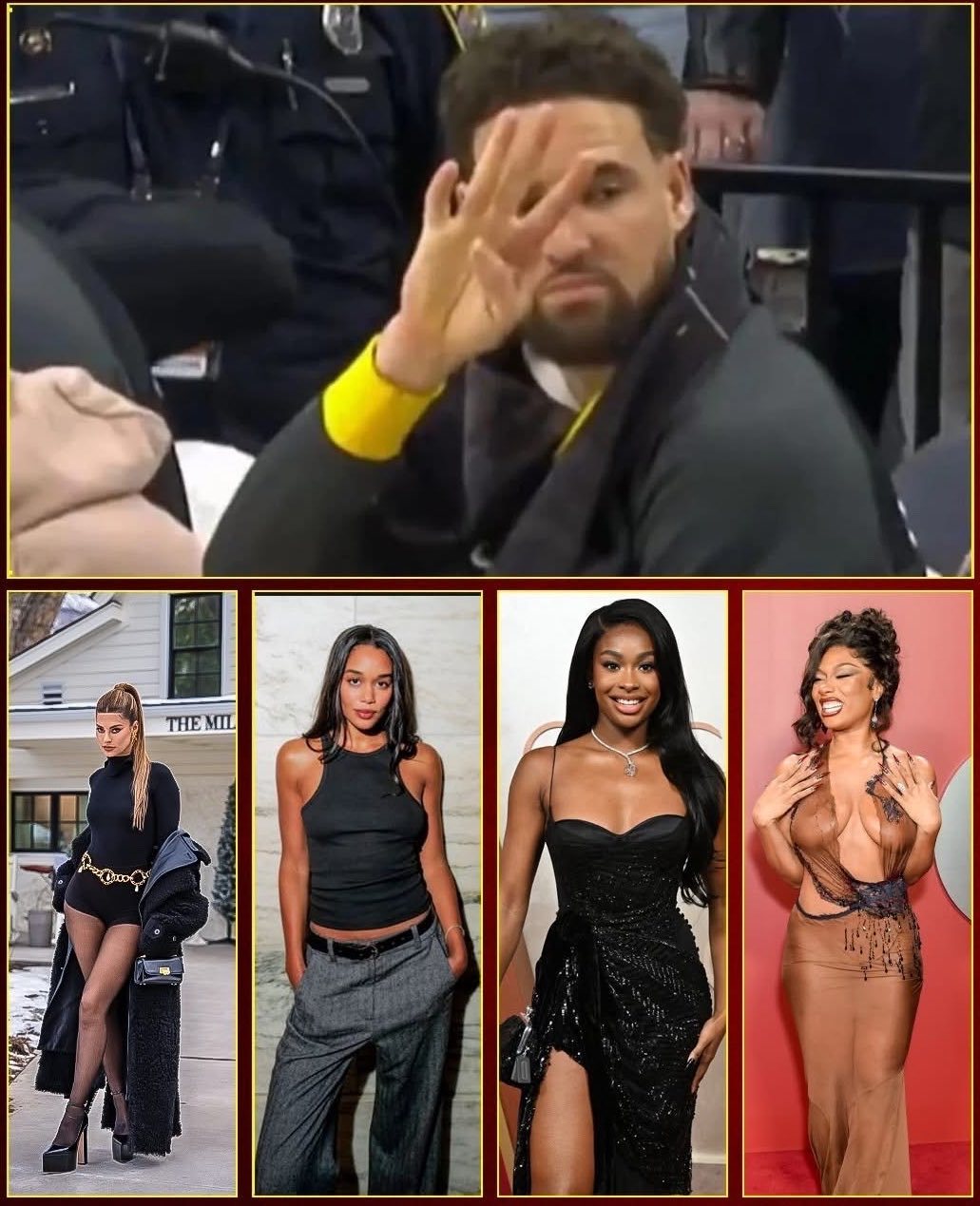 当克莱比出4根手指…nba