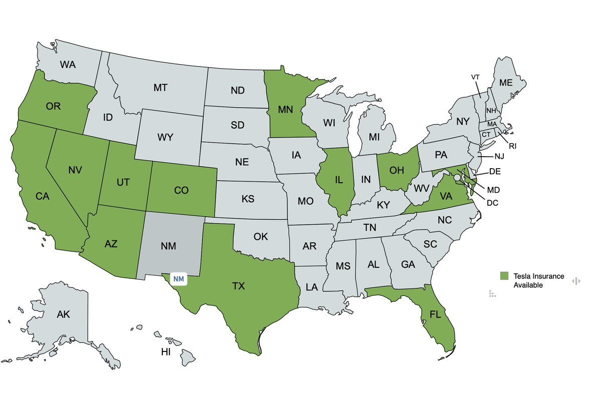 特斯拉保险正式登陆佛罗里达州，时隔三年新增首个州12月18日，特斯拉保险正式在佛