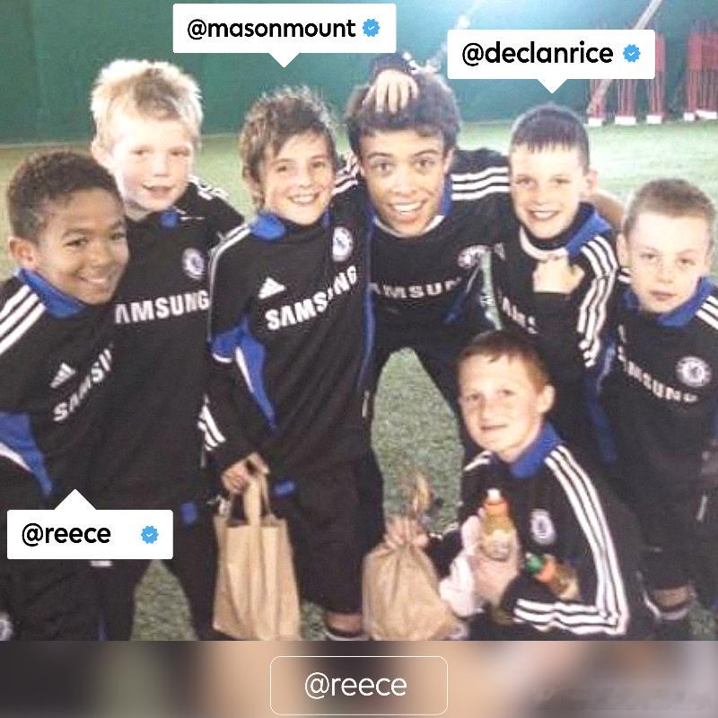 【德克兰·赖斯的旅程🛤️】英超官推晒出赖斯切尔西青训时期的照片，配文：这位中场