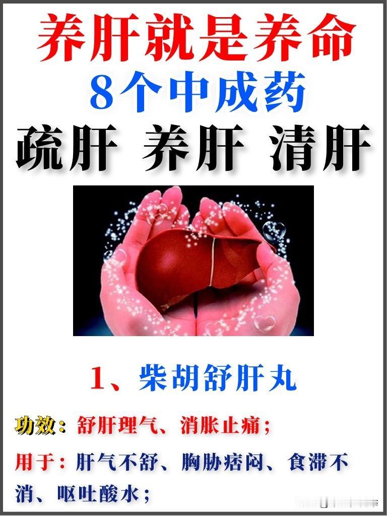 春养肝，病不沾，这8个中成药疏肝、养肝、清肝，快收好

#中医##肝#
