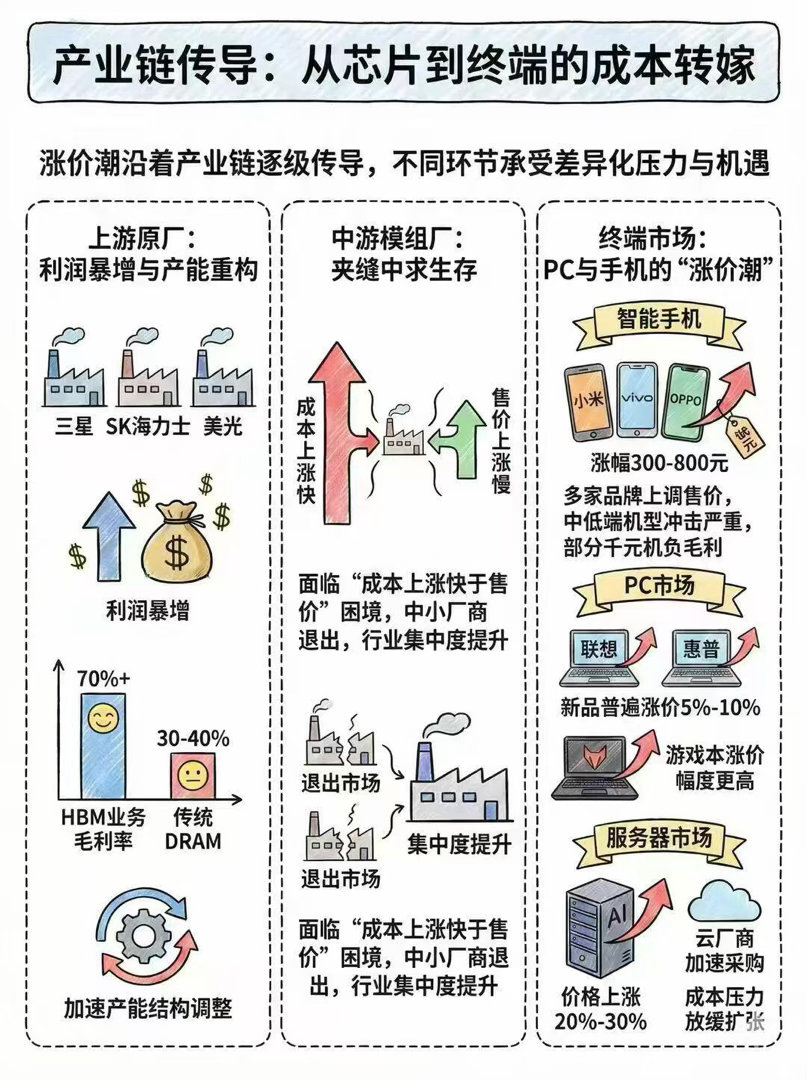 一分钟看懂手机涨价原因👀AI算力疯抢产能，存储芯片价格数月翻倍！！ 