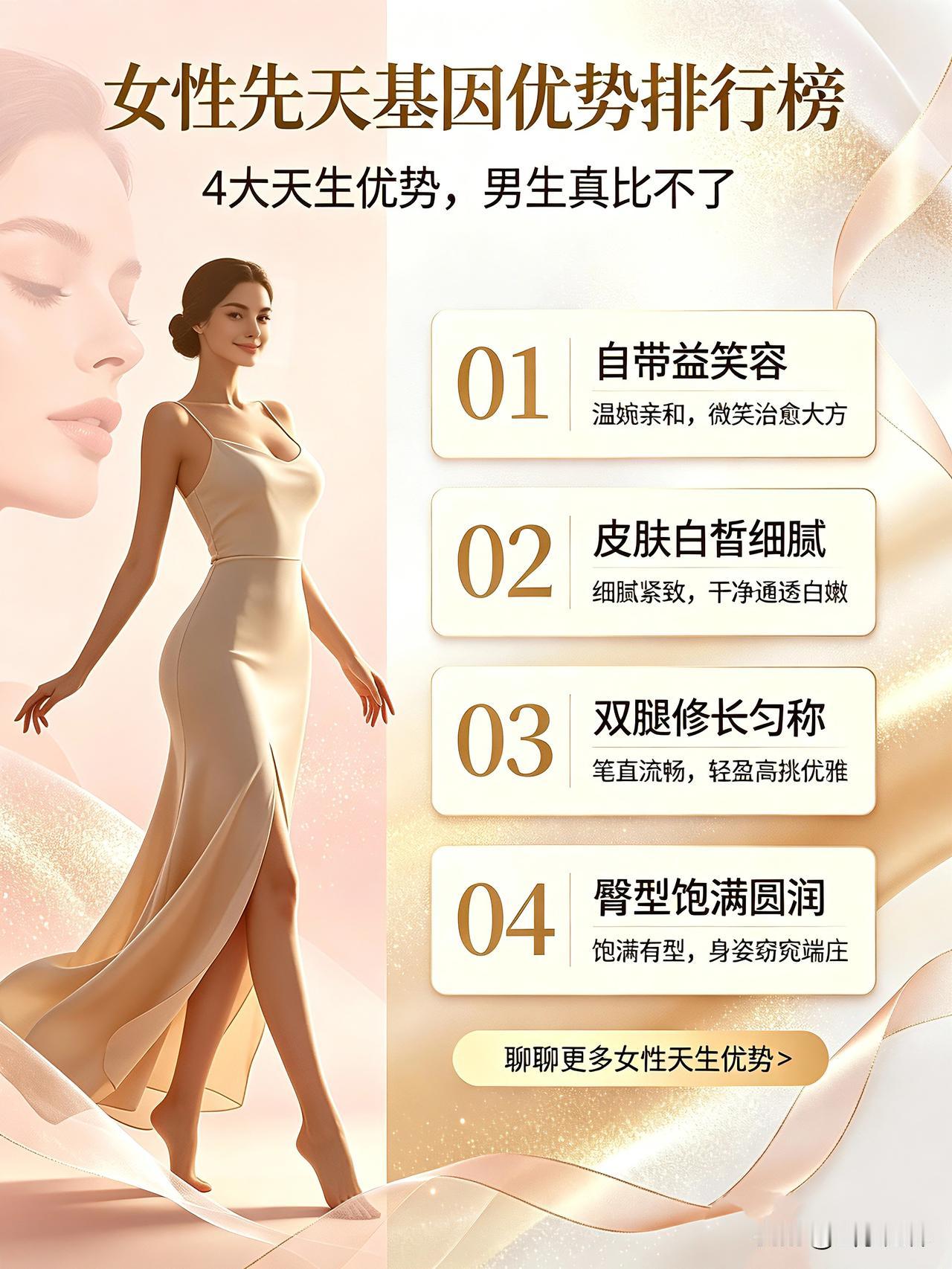 女性先天基因优势排行榜！4大天生优势，男生真比不了
 
不得不承认，男女先天基因
