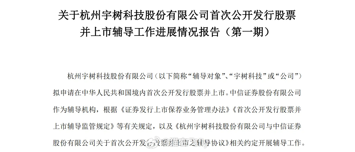 宇树科技IPO最新进展完成募资项目论证分析决定更名为“宇树科技股份有限公司” ​