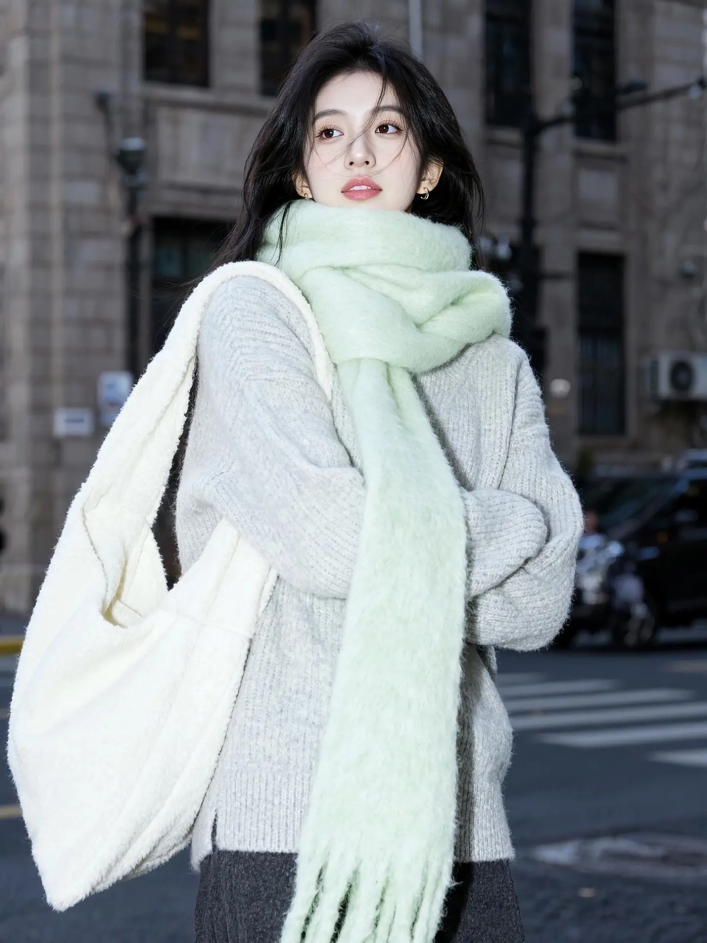 AI低饱和街拍 随变ai随便玩 玩法合伙人计划 随变一拍都很夯 氛围感美女