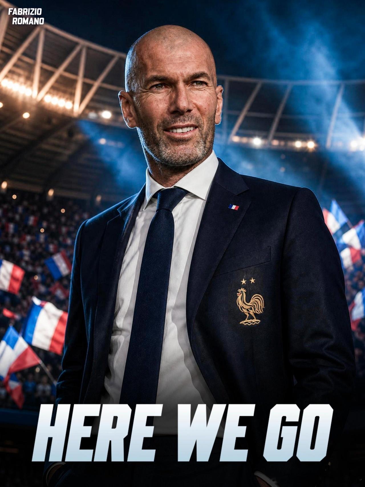 🚨罗马诺：齐达内出任法国队主帅，here we go！带队征战2030年世界杯