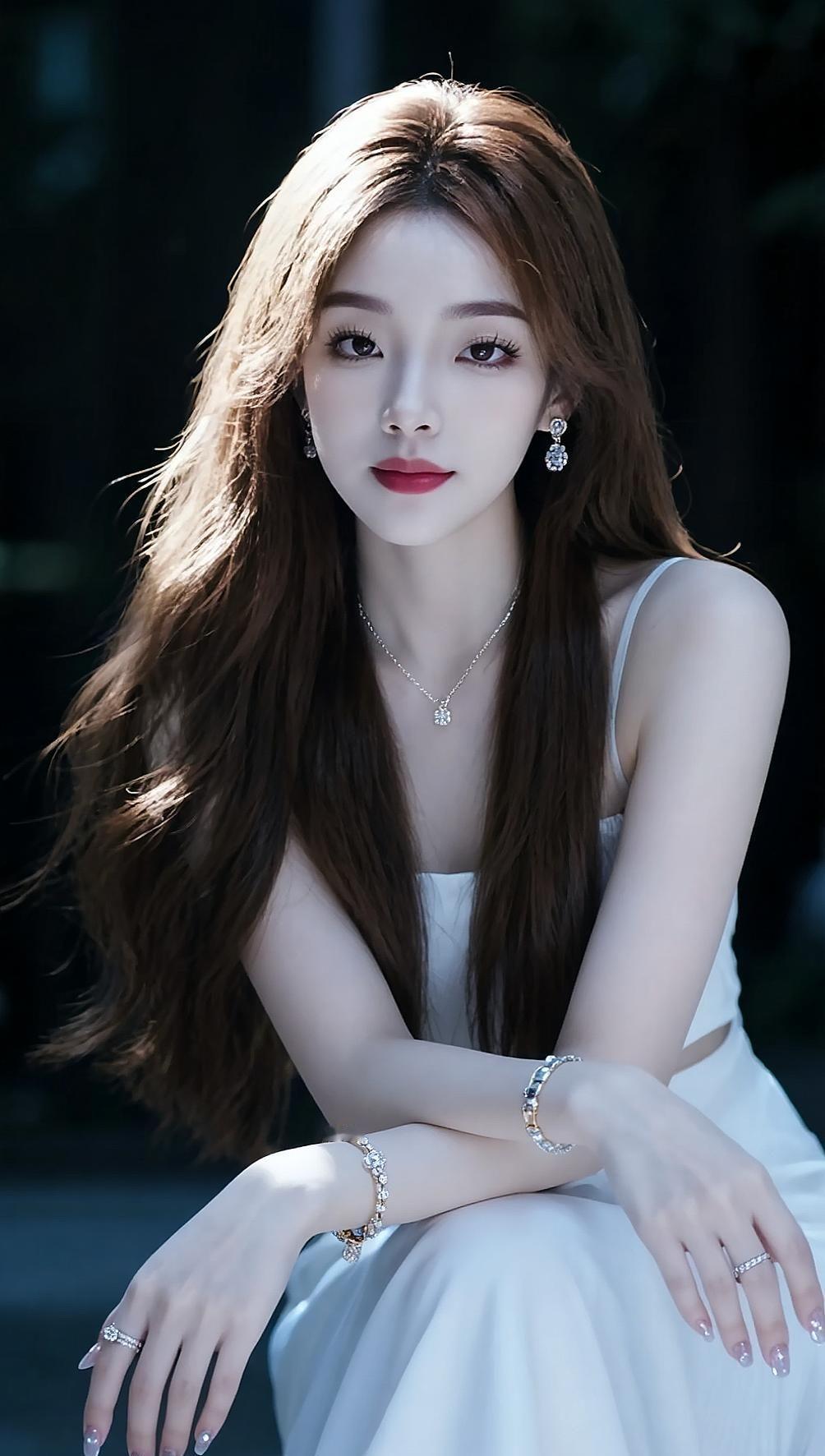 AI光影白裙照 抖音ai创作