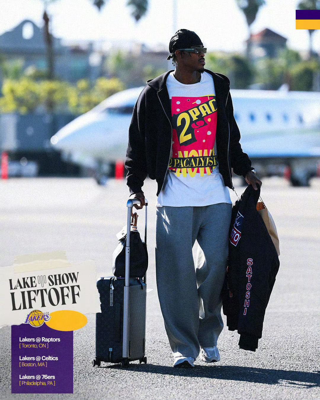 洛杉矶✈️✈️✈️多伦多湖人今日启程，开启东部三连客，分别将对阵猛龙、凯尔特人以