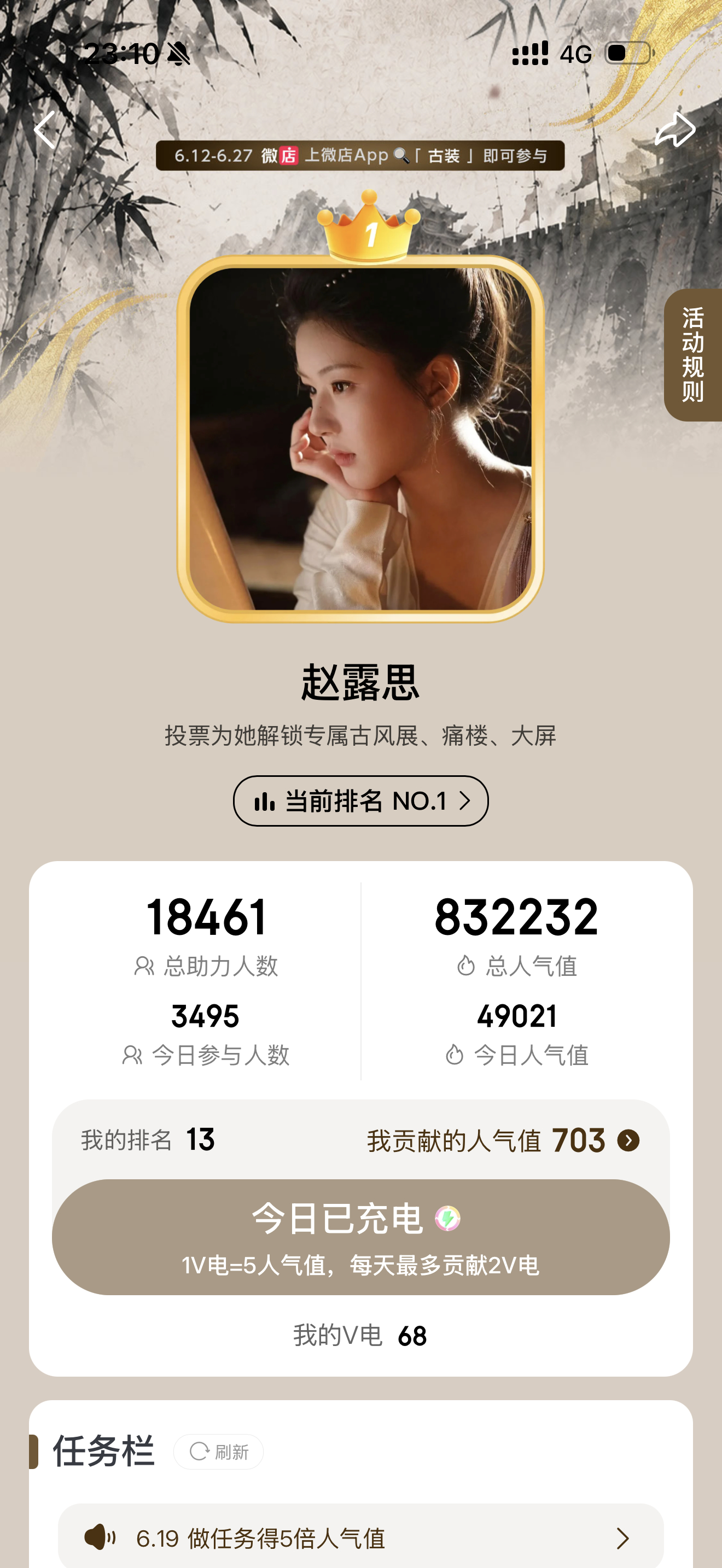 超like冲刺中，小露人又催我催微店了，太想进步了🤣零点前助力4000人没问题