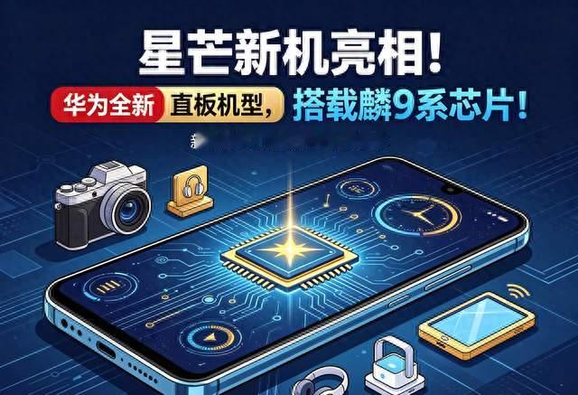 星芒新机亮相！华为全新直板机型，搭载麒麟9系芯片！