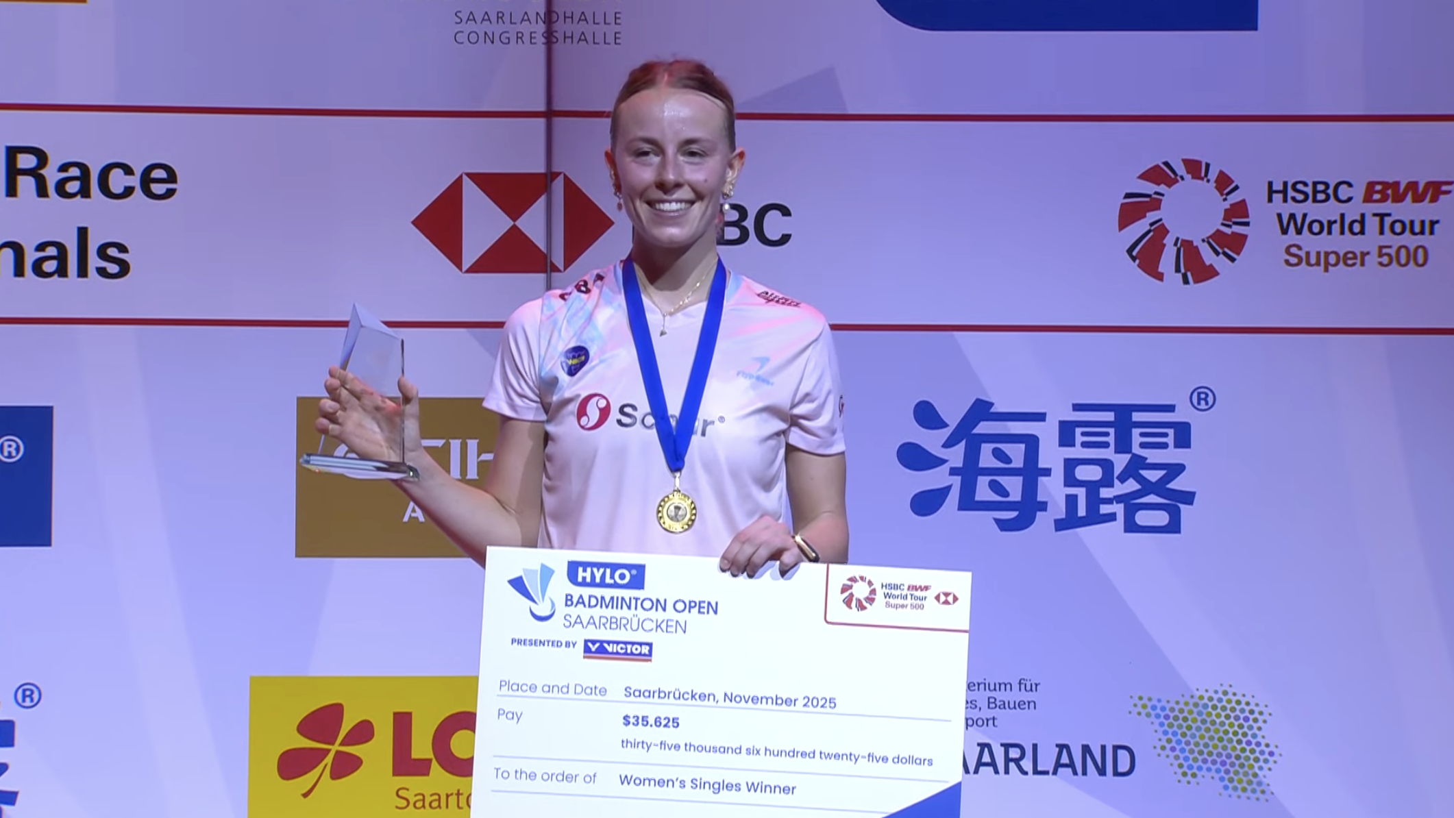 🏆女单冠军：米娅🇩🇰🥈女单亚军：瓦尔达尼🇮🇩恭喜两位🎉🎉🎉20