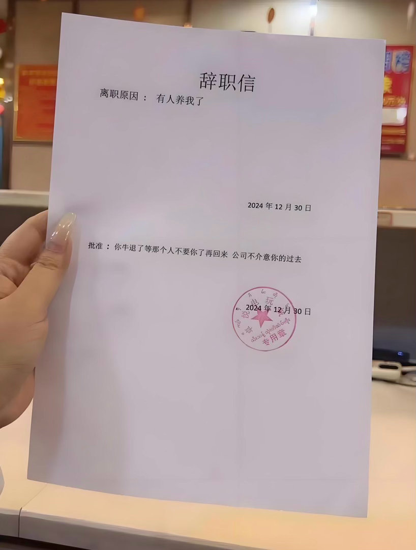 这辞职信真的无敌了 