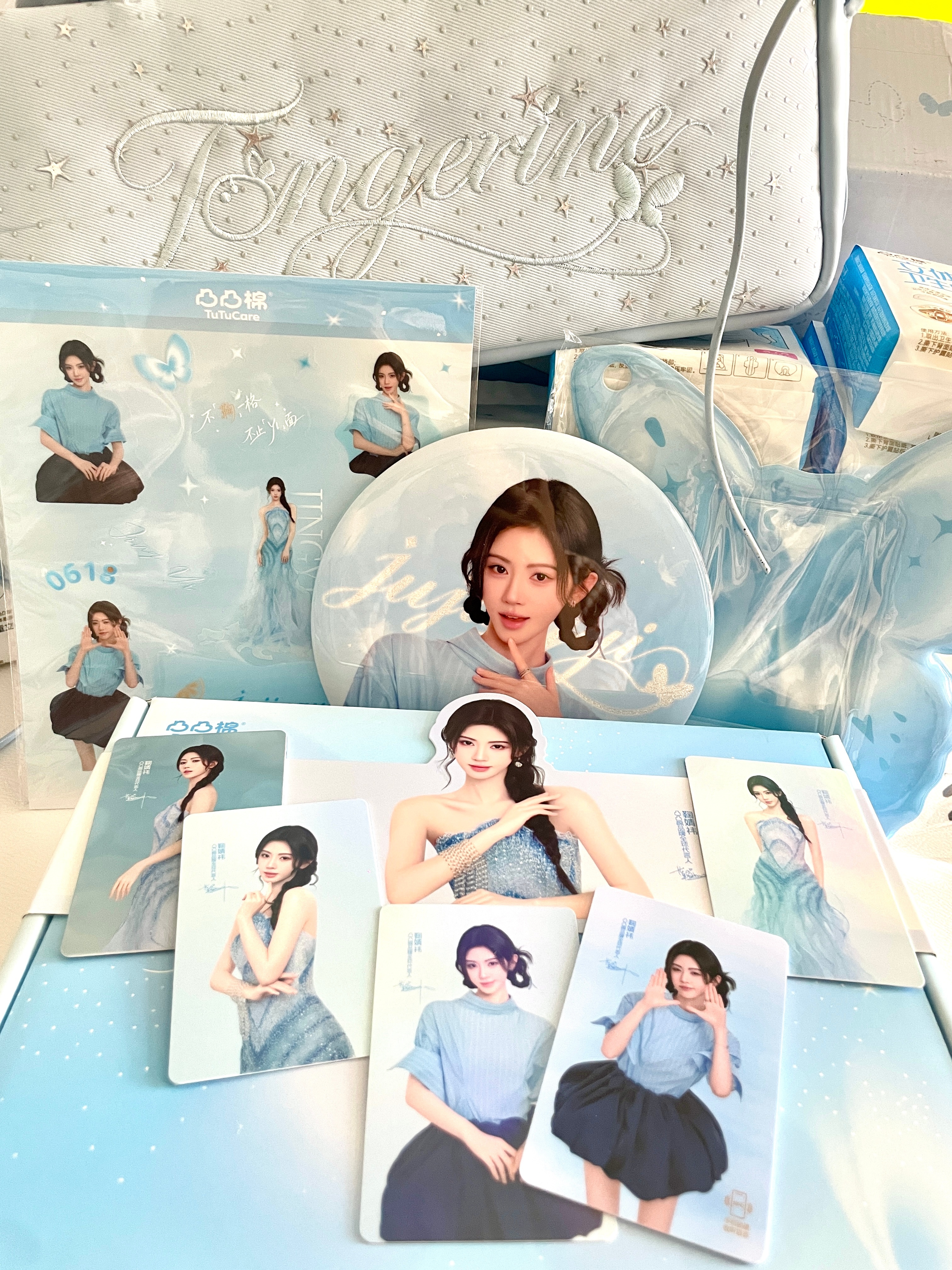 蓝蓝的很安心！🦋💧鞠婧祎凸凸棉品牌全球代言人不鞠一格不止YI面凸凸棉凸凸棉立