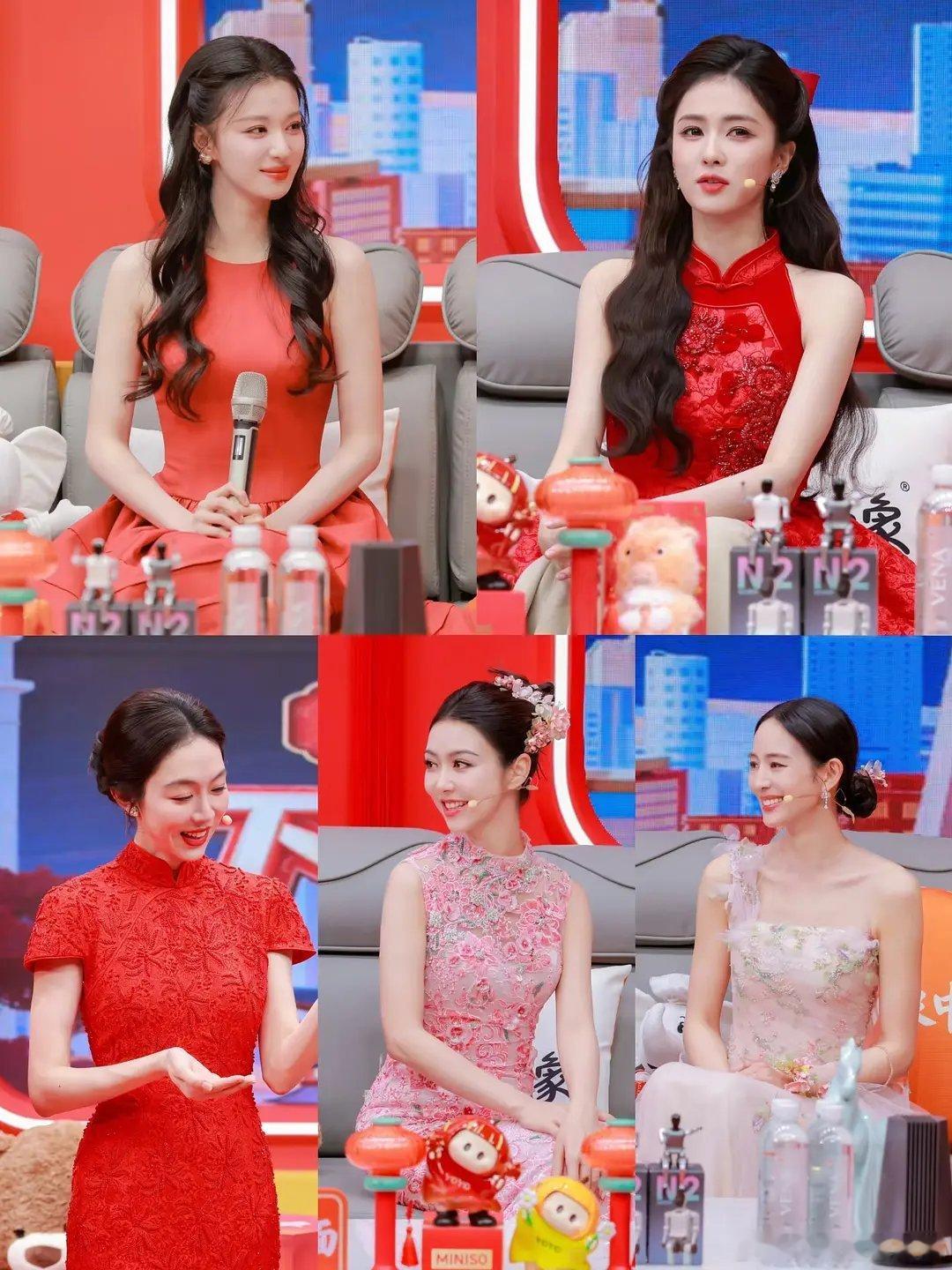 要上春晚的女明星，大部分都穿红色衣服。 