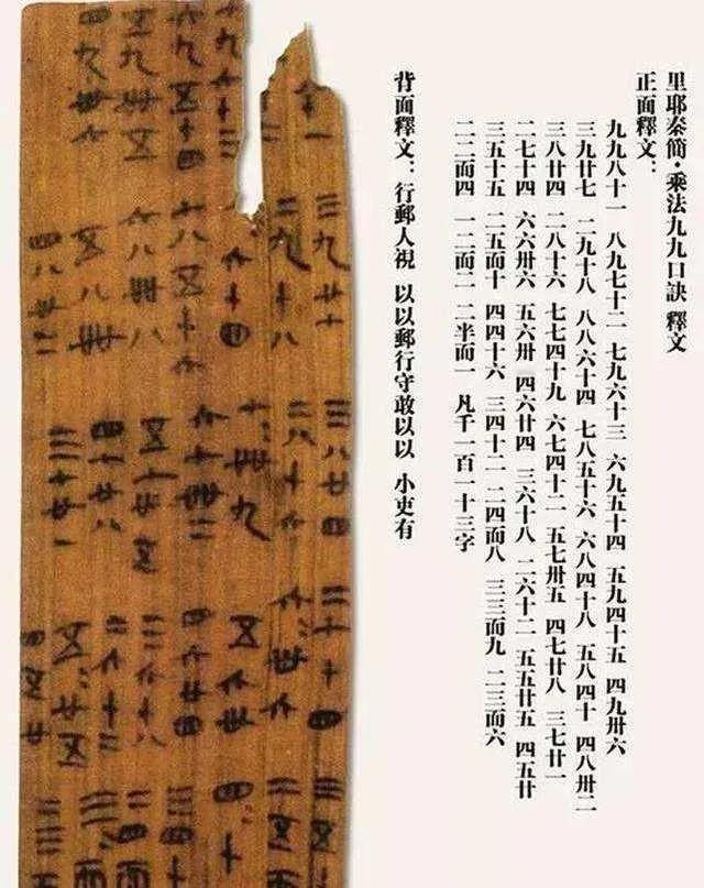 先不要点开大图，这是最早的“乘法口诀”，从文字上猜猜它来自于哪个朝代？
极简算学